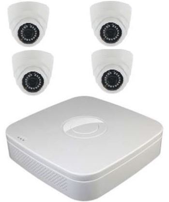 AHD 1MP beltri szett DVR , 4db 1MP dome kamera 